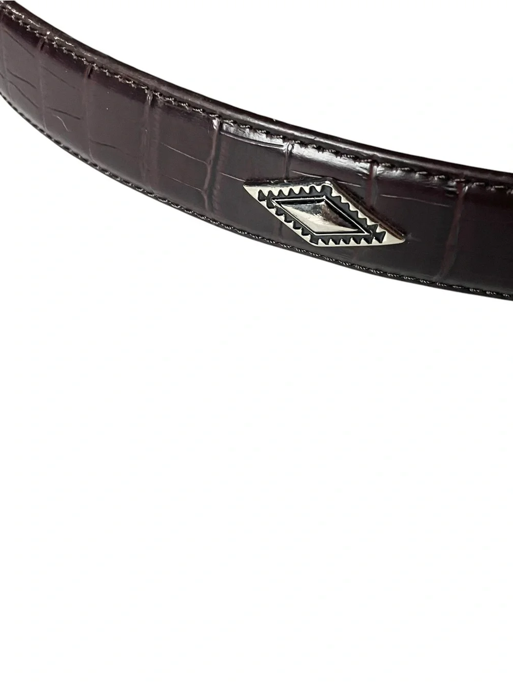 Vintage Silver Concho Maroon Leather Belt Western Cowgirl‎ Rodeo USA 42 Large